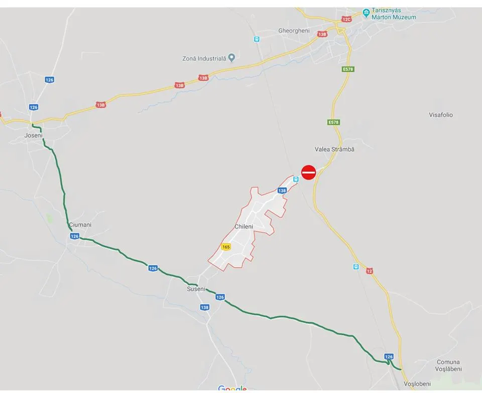 Restricții de circulație pe drumul județean din localitatea Valea Strâmbă