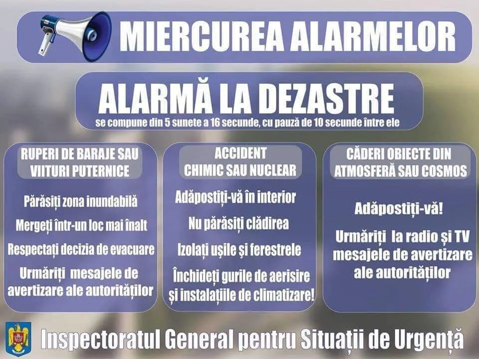 “Miercurea Alarmelor”, astăzi, în Harghita