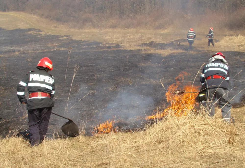 3 incendii de vegetaţie uscată în Harghita