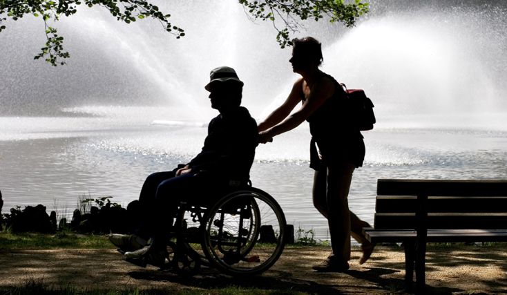 Protest al persoanelor cu dizabilităţi la Miercurea Ciuc