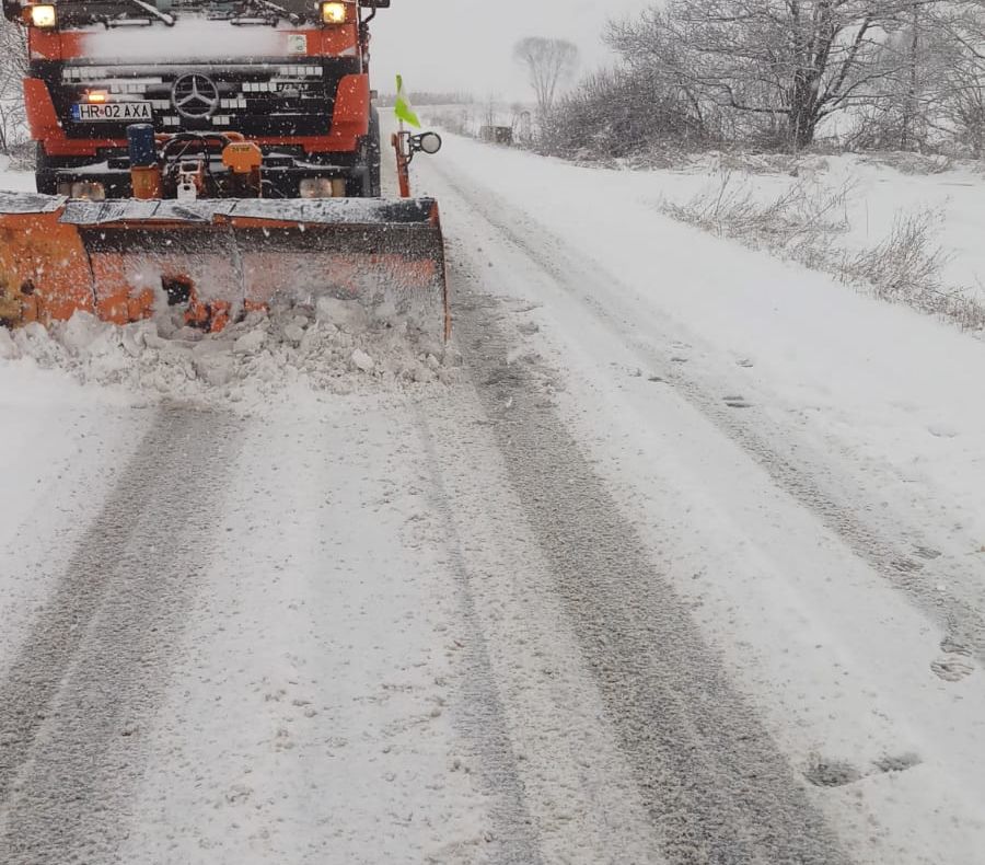 VIDEO + FOTO Strarea drumurilor naţionale din Harghita, pe cod galben