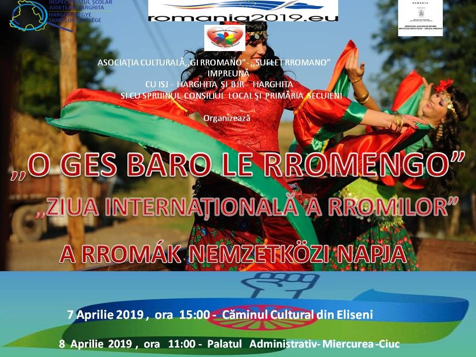 Ziua internaţională a rromilor sărbătorită la Eliseni şi Miercurea Ciuc