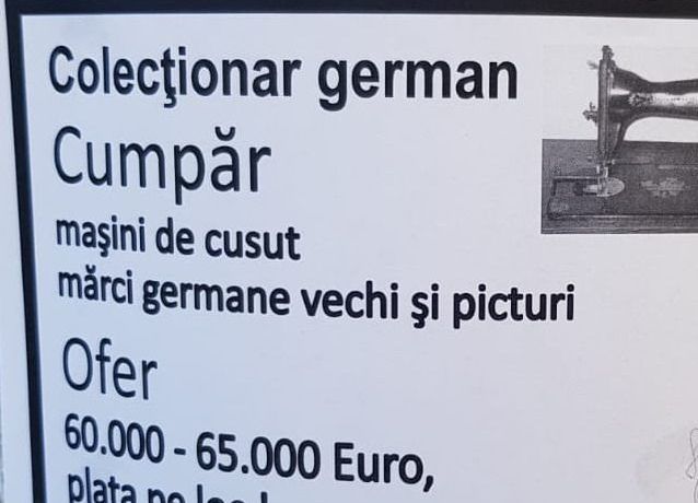 Vechea metodă de înşelăciune cu maşini de cusut vechi a revenit. Poliţiştii au făcut flagrant, la Cristuru Secuiesc