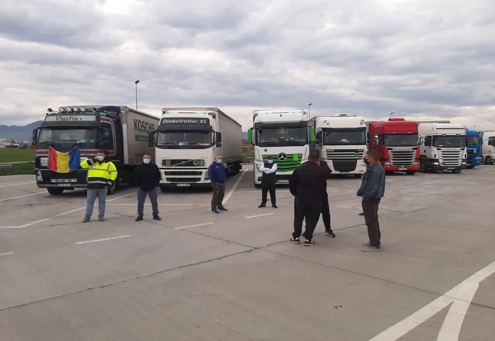 Protest al transportatorilor de marfă. Trafic ÎNGREUNAT în toată țara