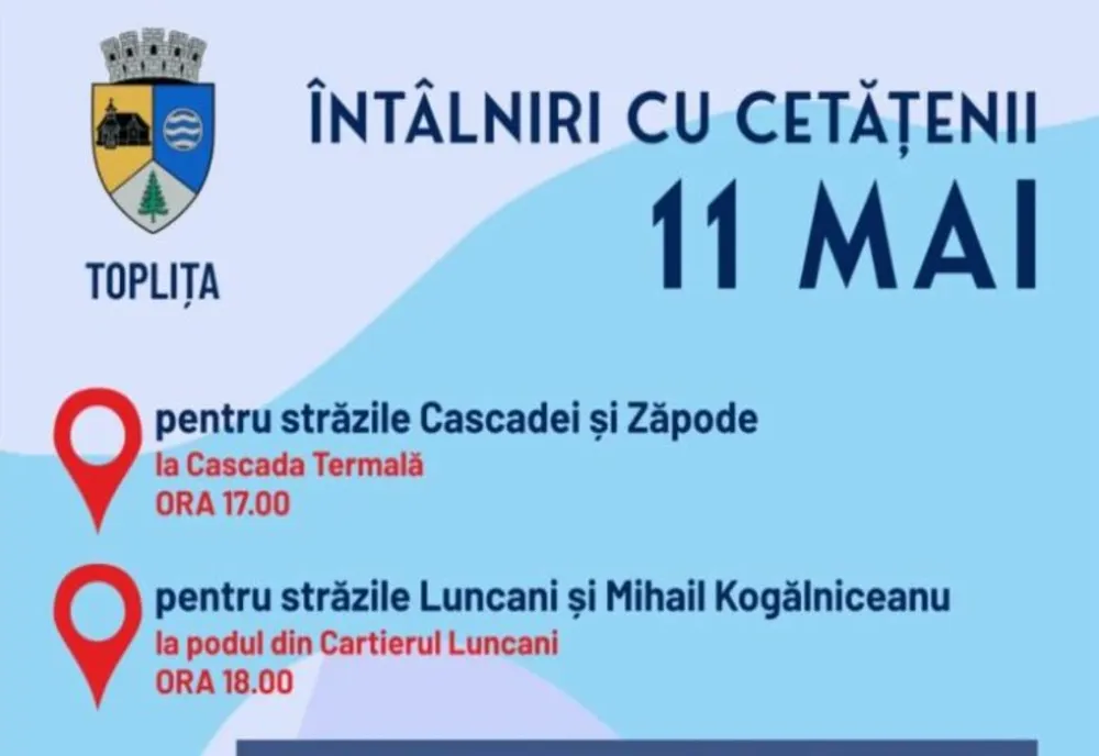 Primarul municipiului Toplița reia, astăzi, întâlnirile cu cetățenii